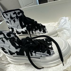 Alexander McQueen Graffiti Boots (Women) Size 7.5